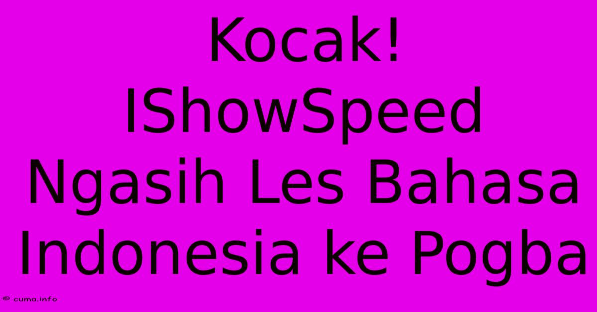 Kocak! IShowSpeed Ngasih Les Bahasa Indonesia Ke Pogba Kocak! IShowSpeed Ngasih Les Bahasa Indonesia Ke Pogba